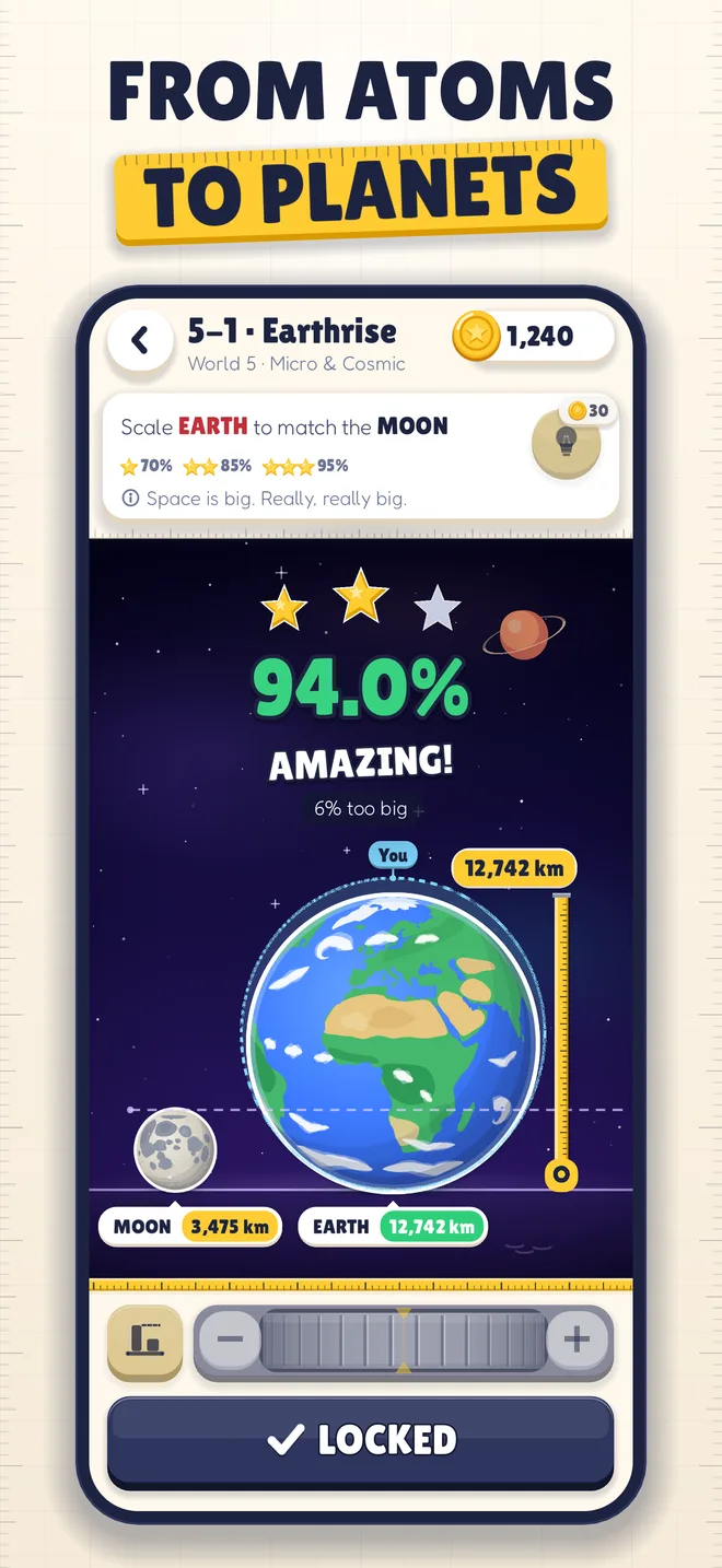 Scaling the Earth against the Moon in the cosmic pack